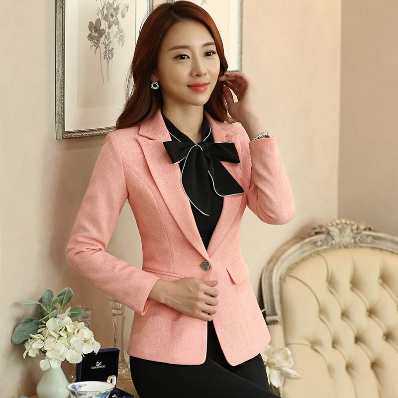 Women Notched Collar Blazer With Slanted Pocket New Fall Winter Green Gray Single Button Jackets Slim Coat 5XL 6XL 7XL - Image 5