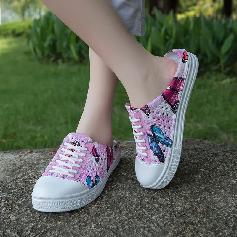 Women Outdoor Casual Shoes Summer Fashion Breathable Round Toe Comfortable Flats Sports Shoe Feminino Non Slip Zapatillas Mujer - Image 6