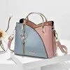 Women Patchwork Handbags PU Leather Purse Block Handle Tote Bags Fashion Large Capacity Stitching Totes Satchel Shoulder Bag New - Image 10