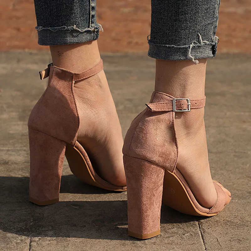 Women Sandals Ankle Strap Summer Shoes Woman High Heels Sandals Plus Size 43 Chaussures Femme Open Toe Women Summer Sandals - Image 7
