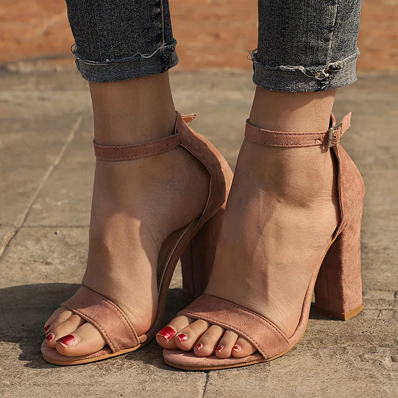 Women Sandals Ankle Strap Summer Shoes Woman High Heels Sandals Plus Size 43 Chaussures Femme Open Toe Women Summer Sandals - Image 9