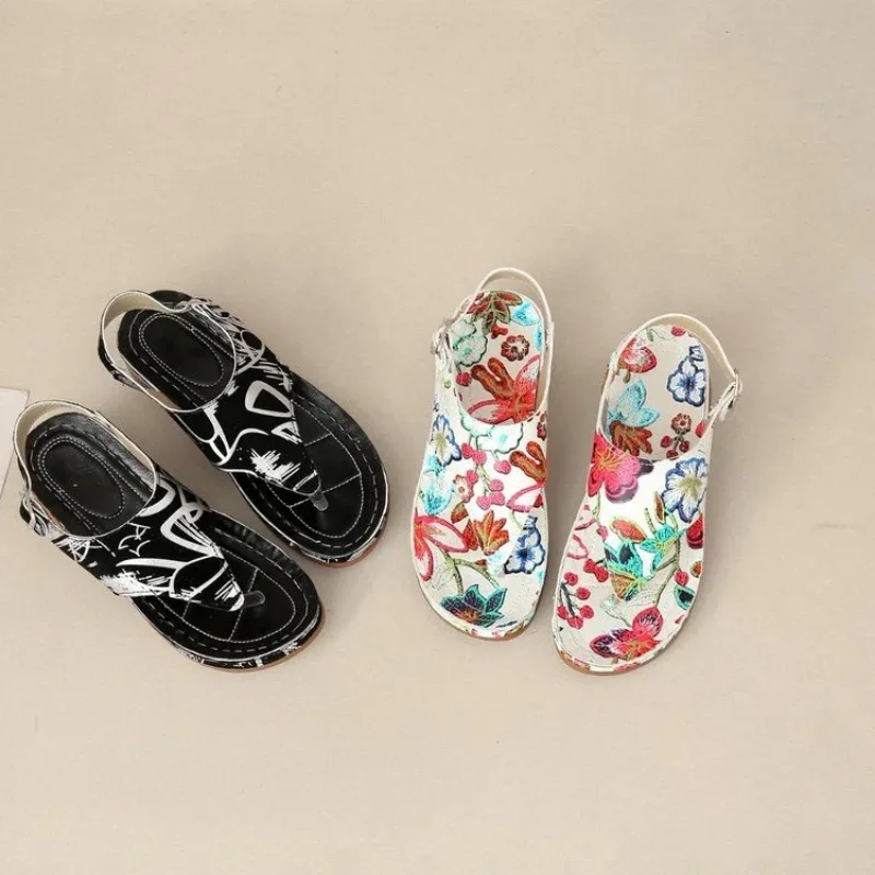Women Sandals Orthopedic Wedge Heels Sandals 2023 Summer New Fashion Buckle Shoes for Women Beach Flip Flops Zapatos De Mujer - Image 5