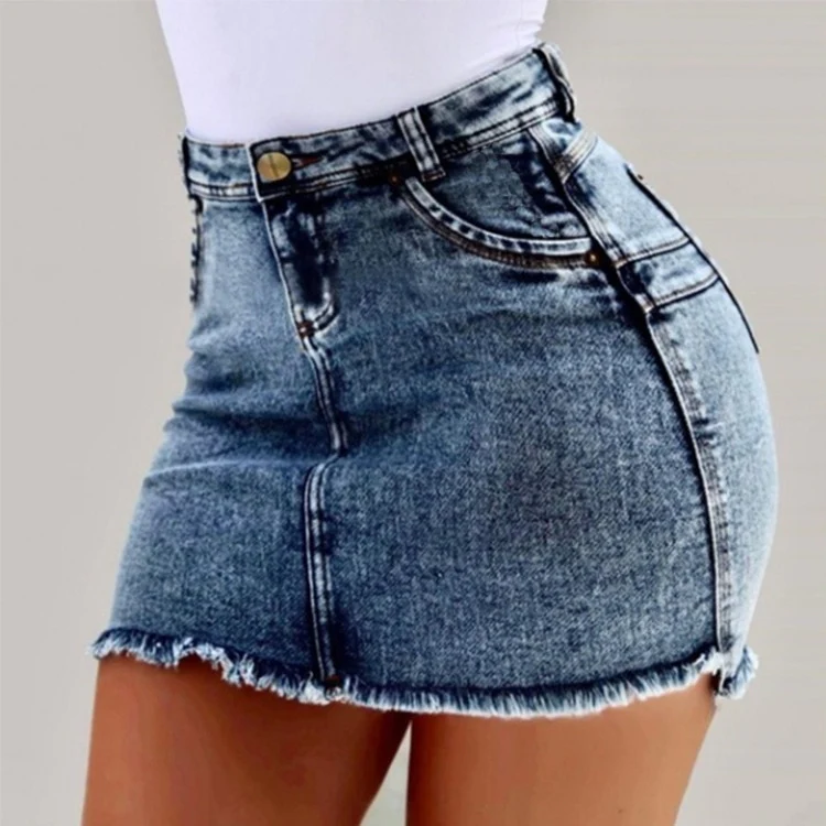 Women Sexy High Waisted Black Mini Denim Skirt Woman Fashion 2023 Summer Ladies Casual Slim Bodycon Short Jeans Skirt oversized - Image 2