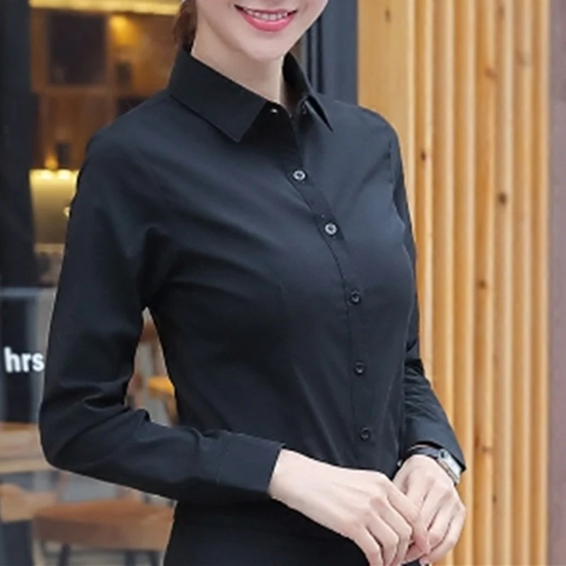 Women Shirts Blouses Women White Shirt Long Sleeve Blouse Female Tops OL Basic Shirt Blouses 2023 Fashion Elegant Woman Clothing - Image 13