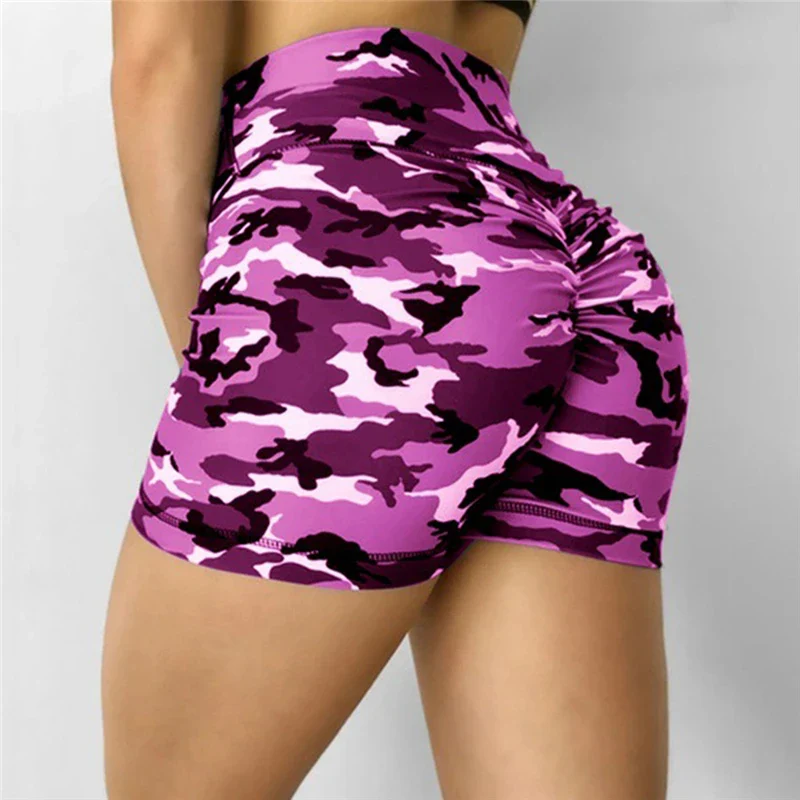Women Shorts Ladies Summer Casual Camouflage Push Up Fitness Skinny Shorts Running Gym Stretch Sports Short Pants 2024 New - Image 3