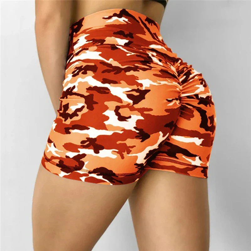 Women Shorts Ladies Summer Casual Camouflage Push Up Fitness Skinny Shorts Running Gym Stretch Sports Short Pants 2024 New - Image 4