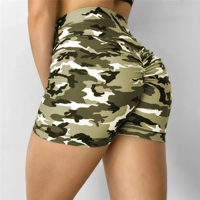 Women Shorts Ladies Summer Casual Camouflage Push Up Fitness Skinny Shorts Running Gym Stretch Sports Short Pants 2024 New - Image 5