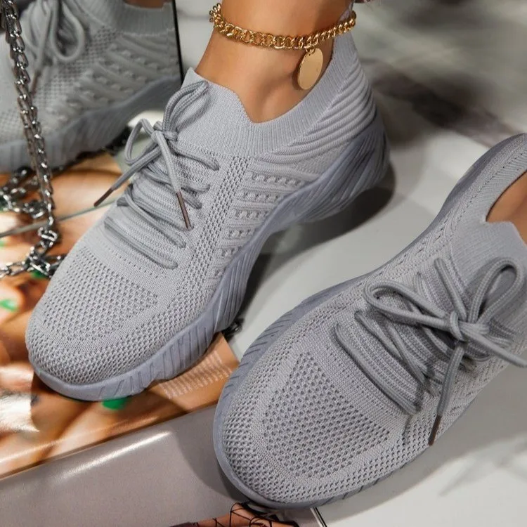 Women Sneakers Breathable Casual Women Sports Shoes Lace Up Ladies Flats Female Summer Vulcanized Running Zapatillas De Mujer - Image 8