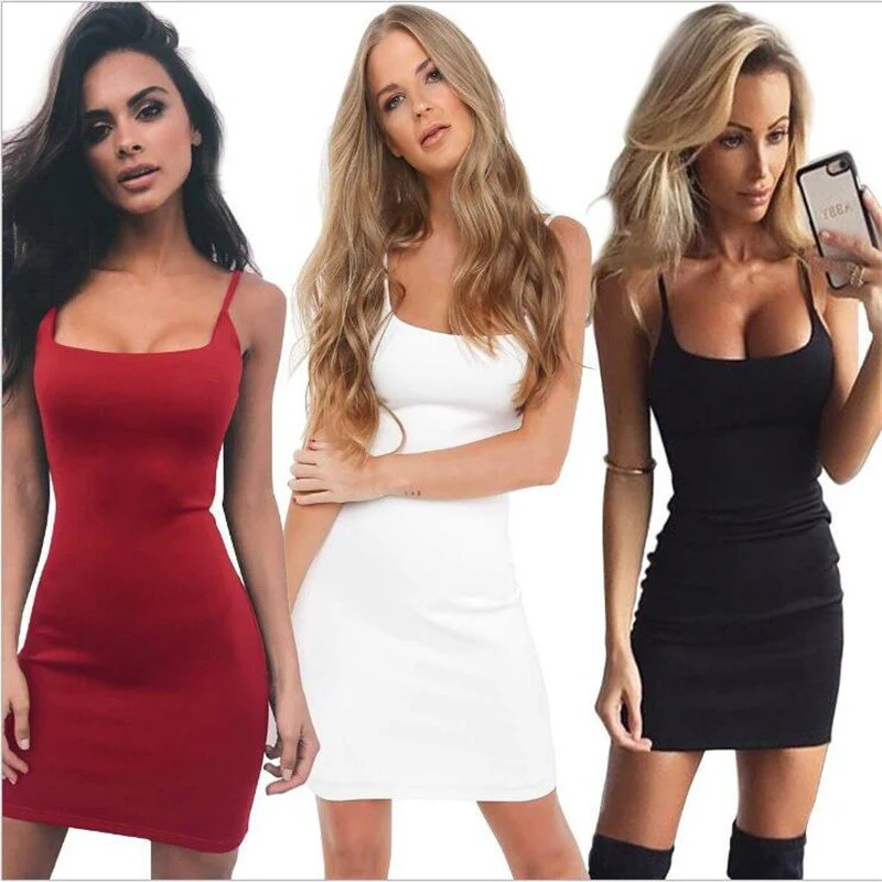 Sexy Women Spaghetti Strap Dresses 2022 Sexy Backless Sleeveless Side Hollow Out Mini dress - Image 13