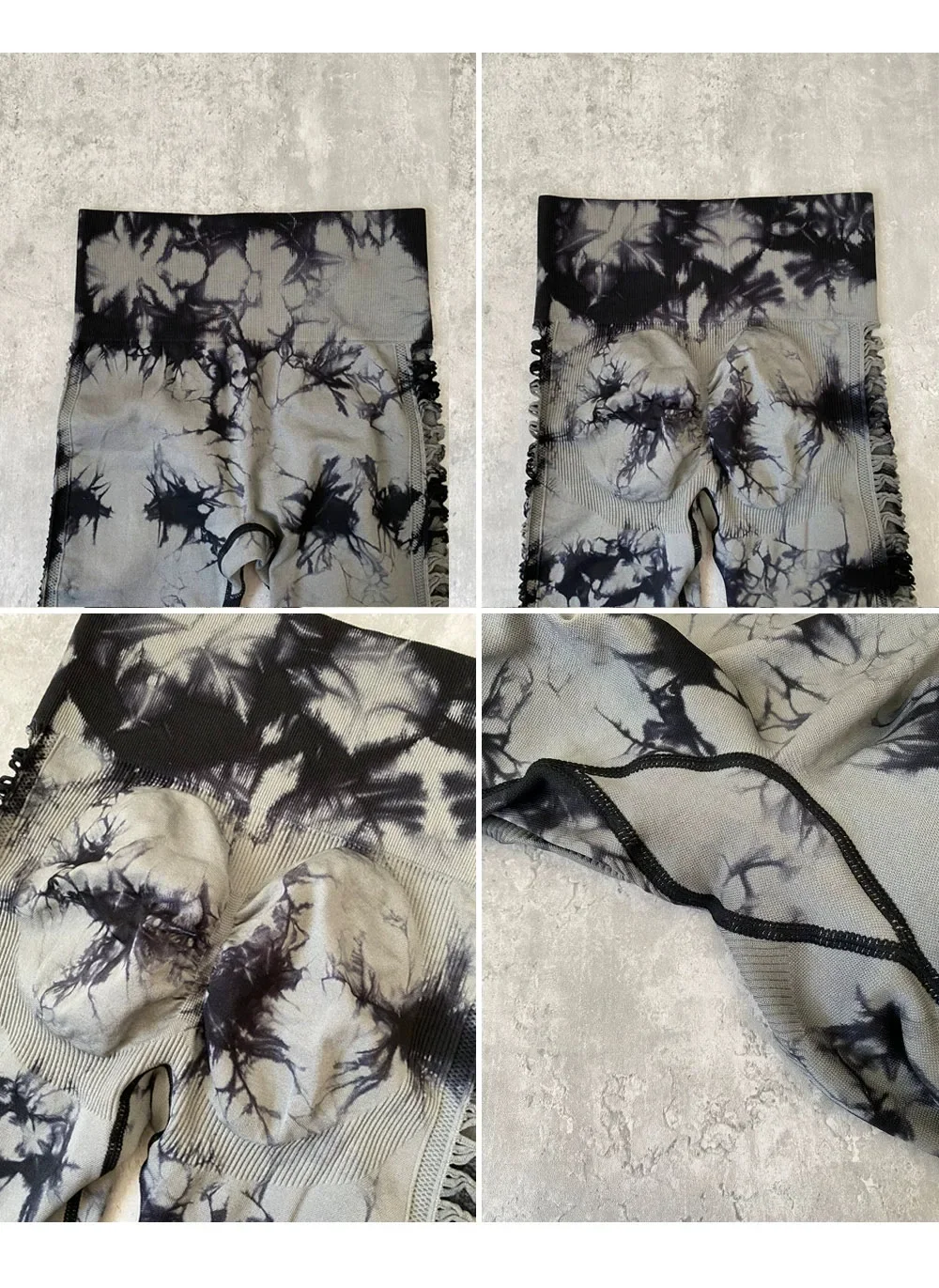 Women Tie Dye Hollow Out Leggings Sports Yoga Pants Fitness Sportswear Sexy High Waist Push Up Gym Tights Running Leggings - Image 6