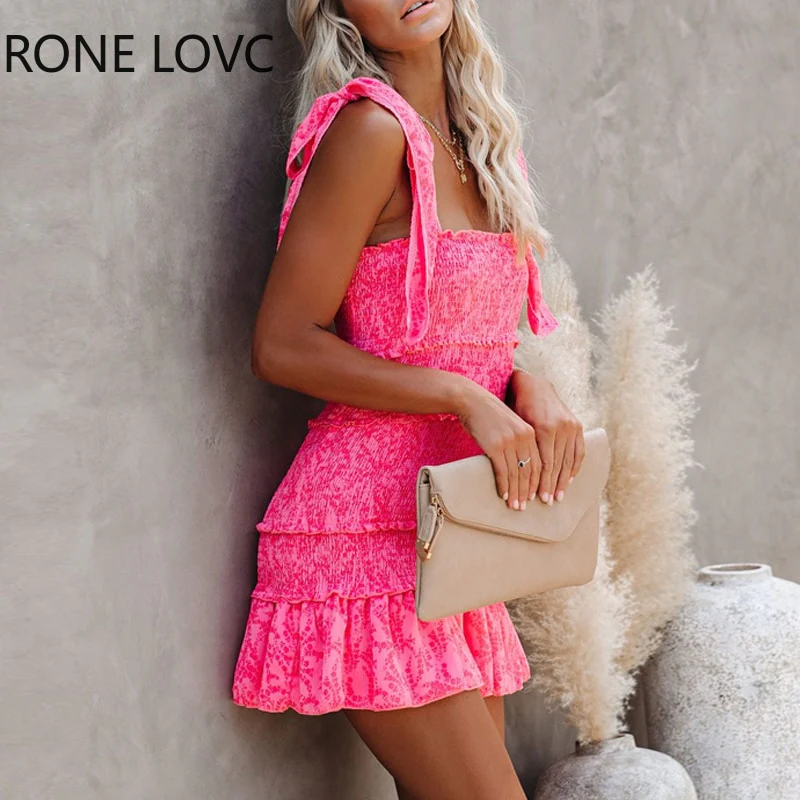 Women Tiered Ruffle Ruched Cami Dress Casual Dress Elegant Fashion Chic Dress - Image 4