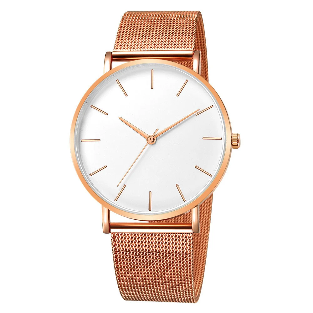 Women Watch Rose Gold Montre Femme 2023 Mesh Belt Ultra-thin Fashion - Image 15