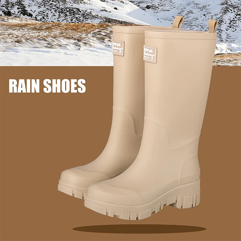 Women Waterproof Boots New Style Elastic Mouth Ankle Boots Mid Top Rain Shoes Non Slip Outdoor Indoor Chelsea Water Boot Woman - Image 11