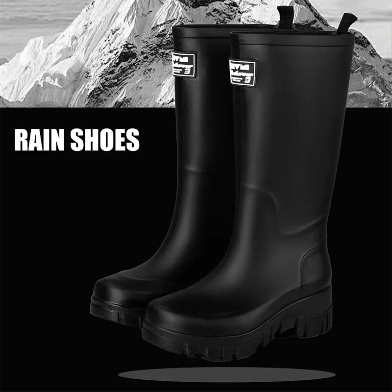 Women Waterproof Boots New Style Elastic Mouth Ankle Boots Mid Top Rain Shoes Non Slip Outdoor Indoor Chelsea Water Boot Woman - Image 13