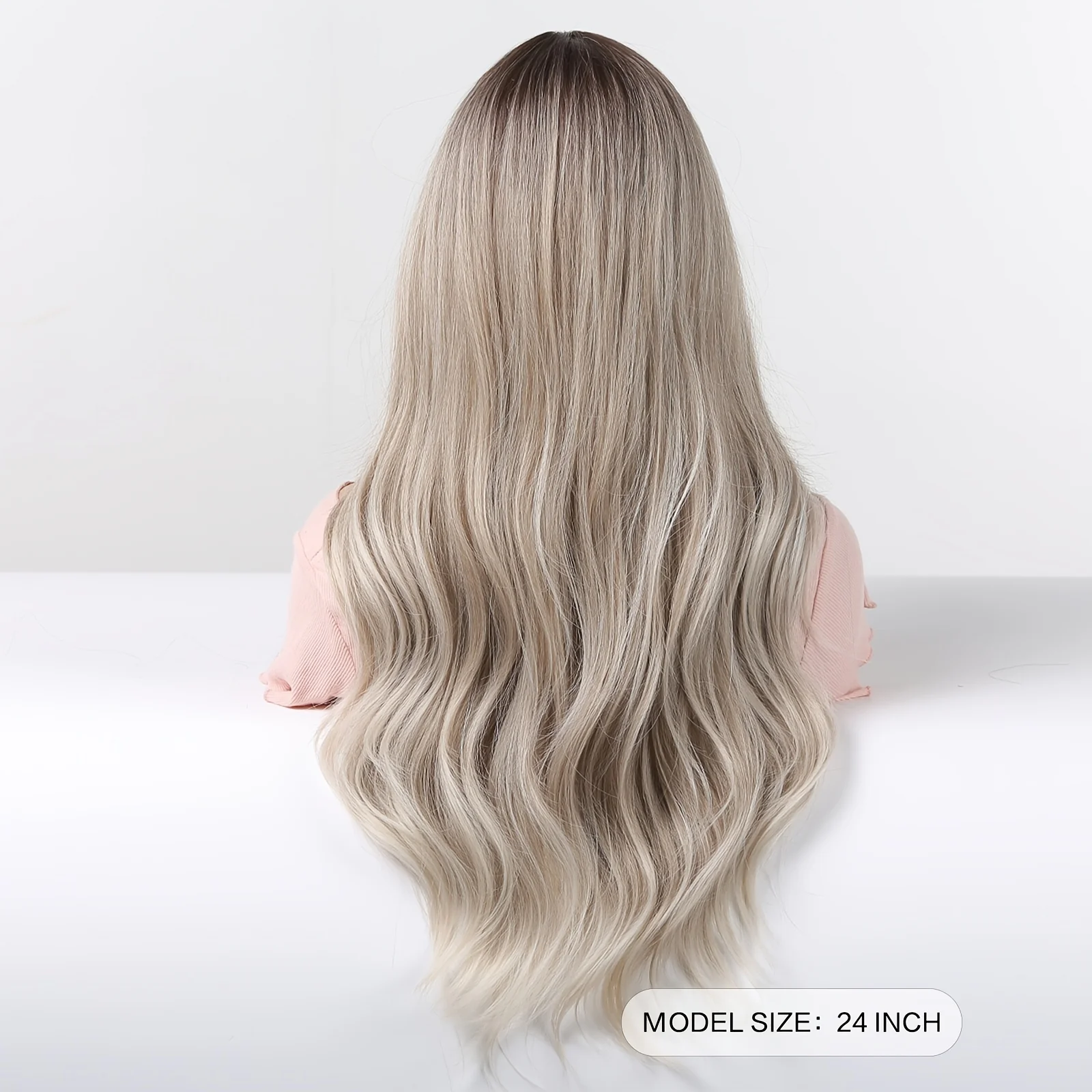 Women's 24 Inch Light Brown Coily Synthetic Wig - Glueless Monofilament Cap, 150% Density, Heat Resistant, Alcohol Free, Hair Volumizing - Image 4
