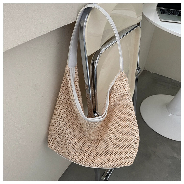 Women's Bag Niche Style Summer Easiest for Match Retro Straw Woven Bag - Image 10