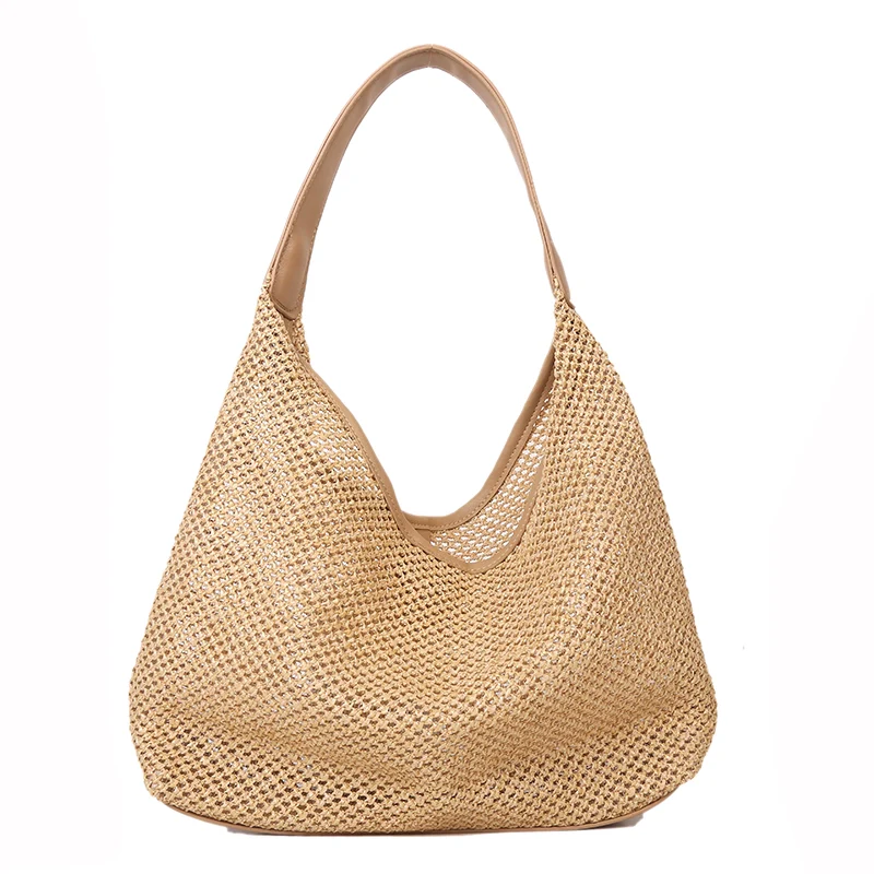 Women's Bag Niche Style Summer Easiest for Match Retro Straw Woven Bag - Image 5