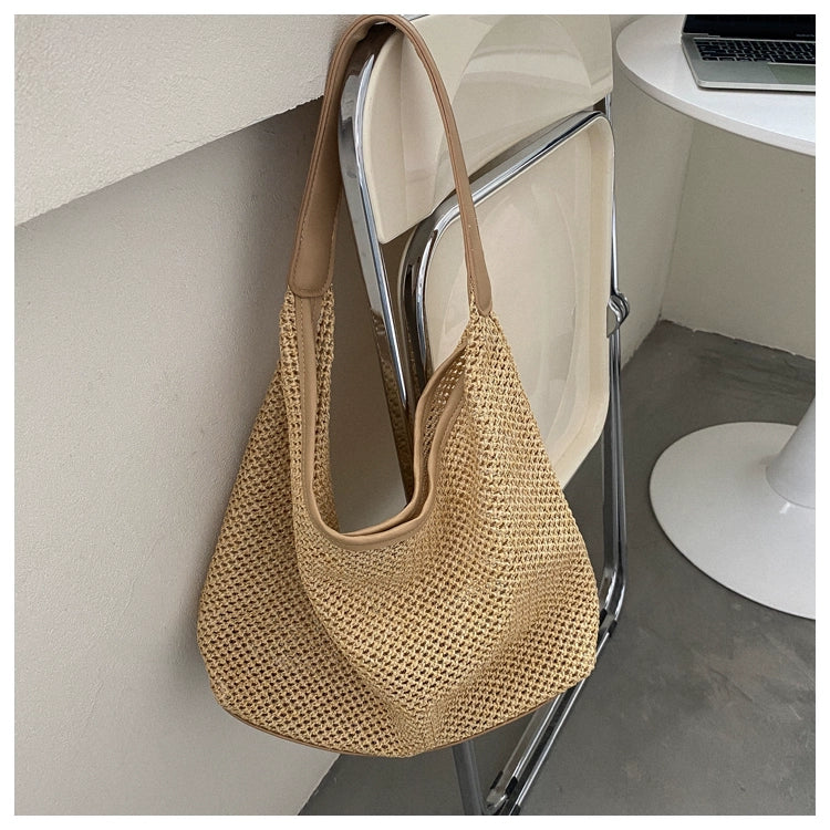Women's Bag Niche Style Summer Easiest for Match Retro Straw Woven Bag - Image 6