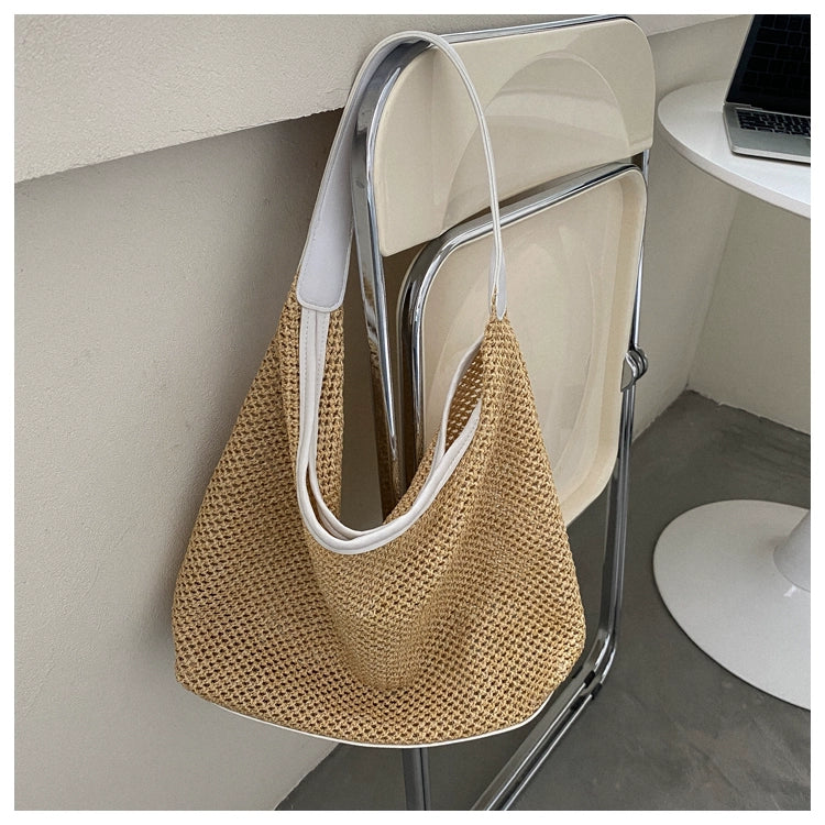 Women's Bag Niche Style Summer Easiest for Match Retro Straw Woven Bag - Image 8