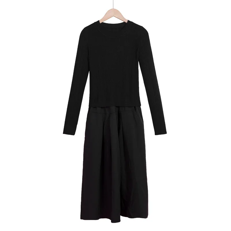 Women's Black One-Piece Sweater Dress Knitted Dresses Elegant and Pretty Young Ladies Knitwear Female Fashion 2023 - Image 6