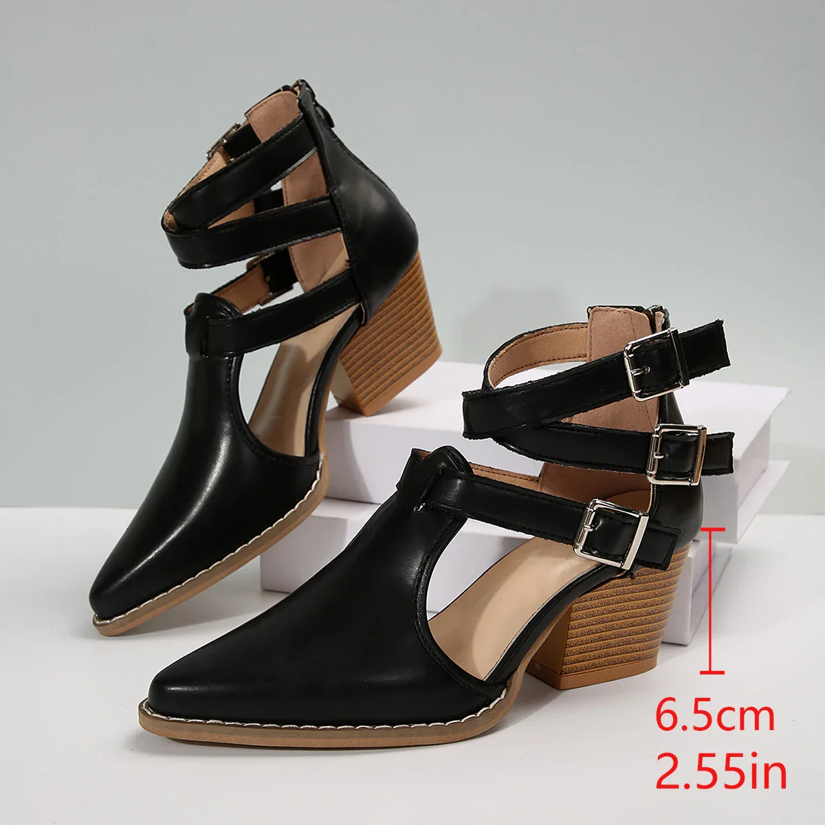 Women'S Boots Fashion Trend Women'S Fashionable And Casual Pointed Toe Ankle Boots Botas De Mujer En Oferta Envios Gratis - Image 6