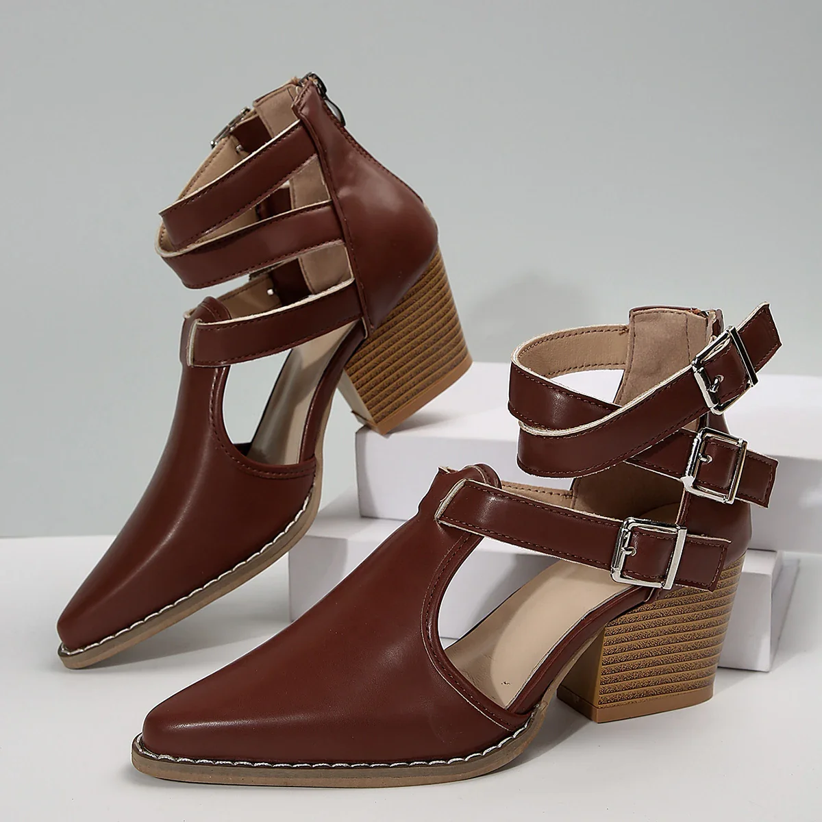 Women'S Boots Fashion Trend Women'S Fashionable And Casual Pointed Toe Ankle Boots Botas De Mujer En Oferta Envios Gratis - Image 7