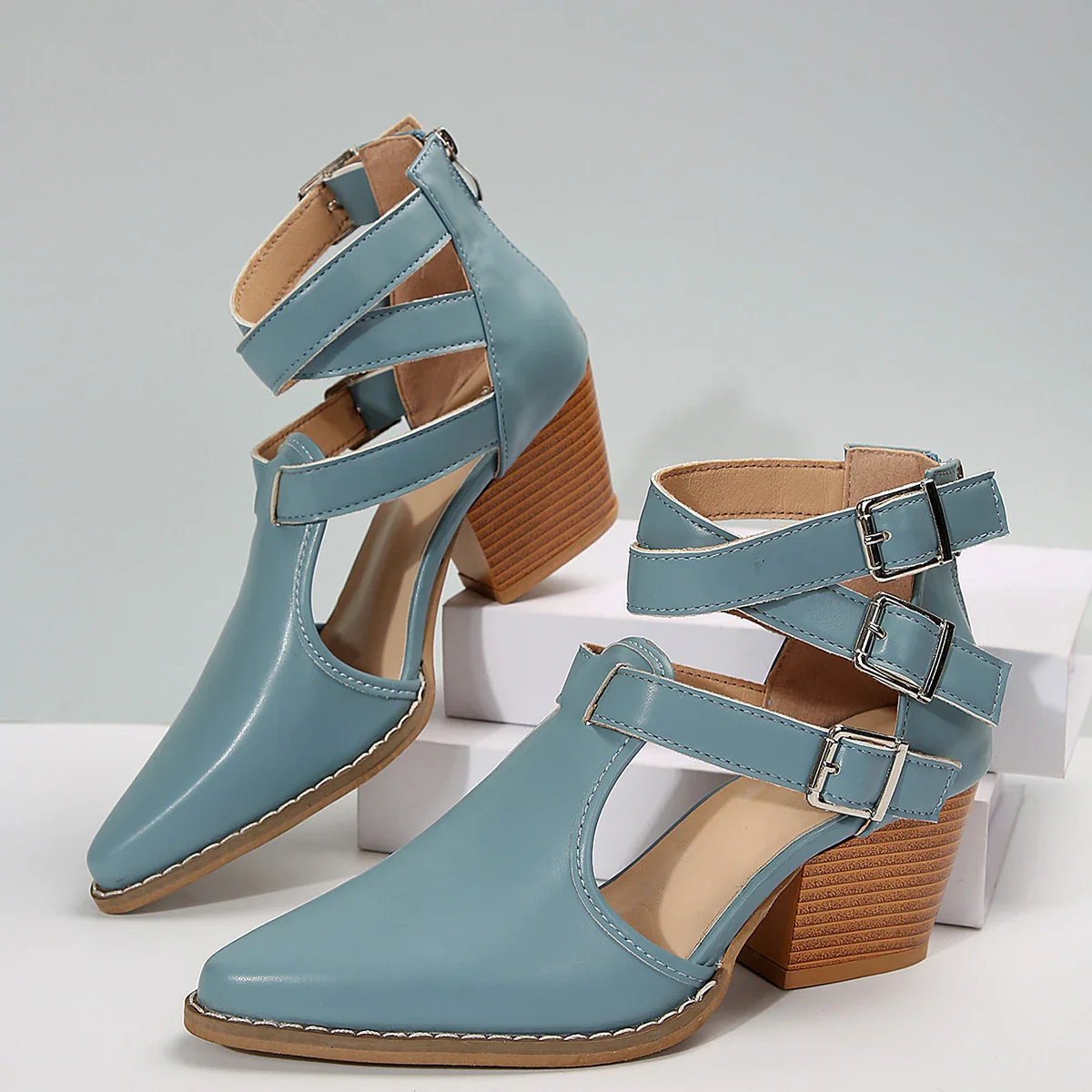 Women'S Boots Fashion Trend Women'S Fashionable And Casual Pointed Toe Ankle Boots Botas De Mujer En Oferta Envios Gratis - Image 8