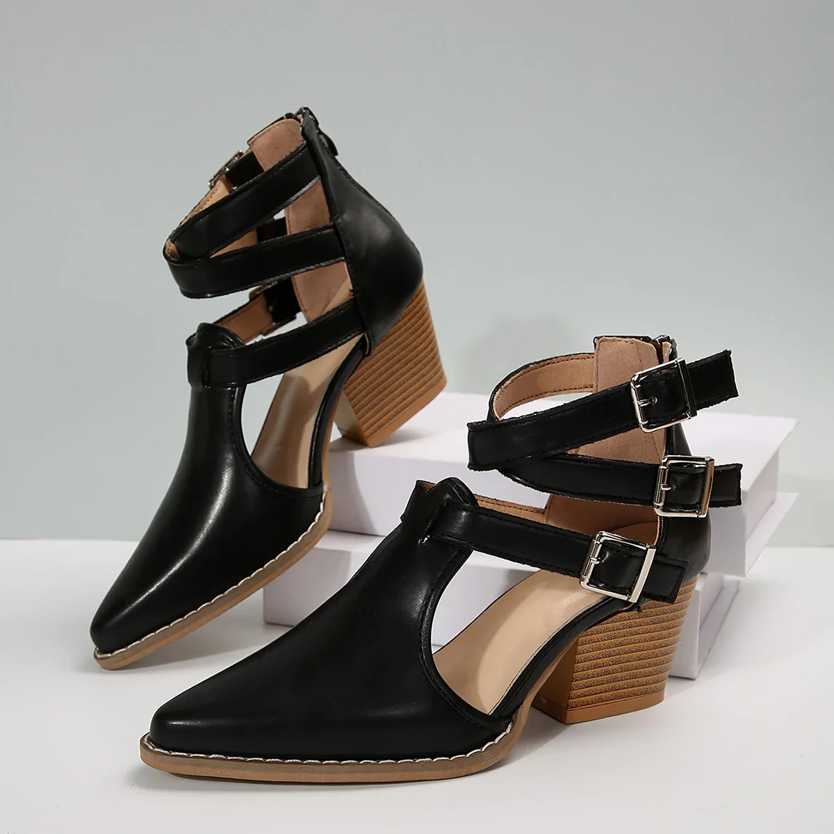 Women'S Boots Fashion Trend Women'S Fashionable And Casual Pointed Toe Ankle Boots Botas De Mujer En Oferta Envios Gratis - Image 9