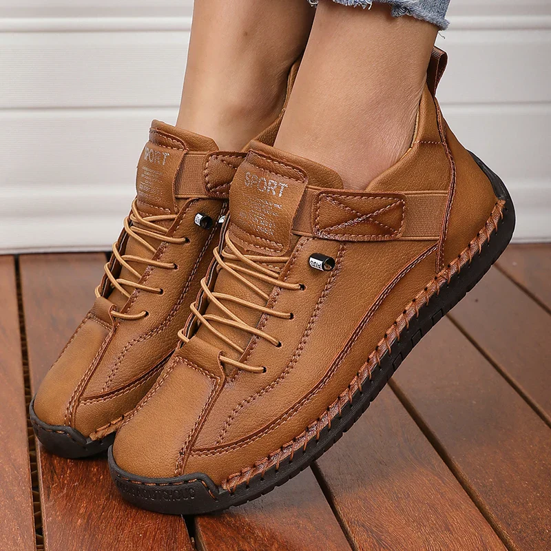 Women's Boots Mid Top for Summer British Style Retro Anti Slip Workwear Shoes Fashionable Luxurious Design Couple's Loafers - Image 12