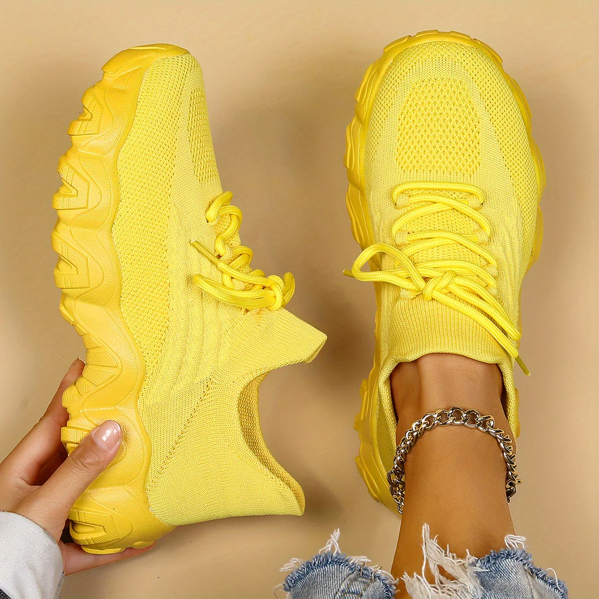 Women'S Casual Sports Sneakers, Striped Low Top Slip-On Shoes with Round Toe, Non-Slip Rubber Sole, Fabric Upper & Inner, All-Season Spring Footwear - Image 32