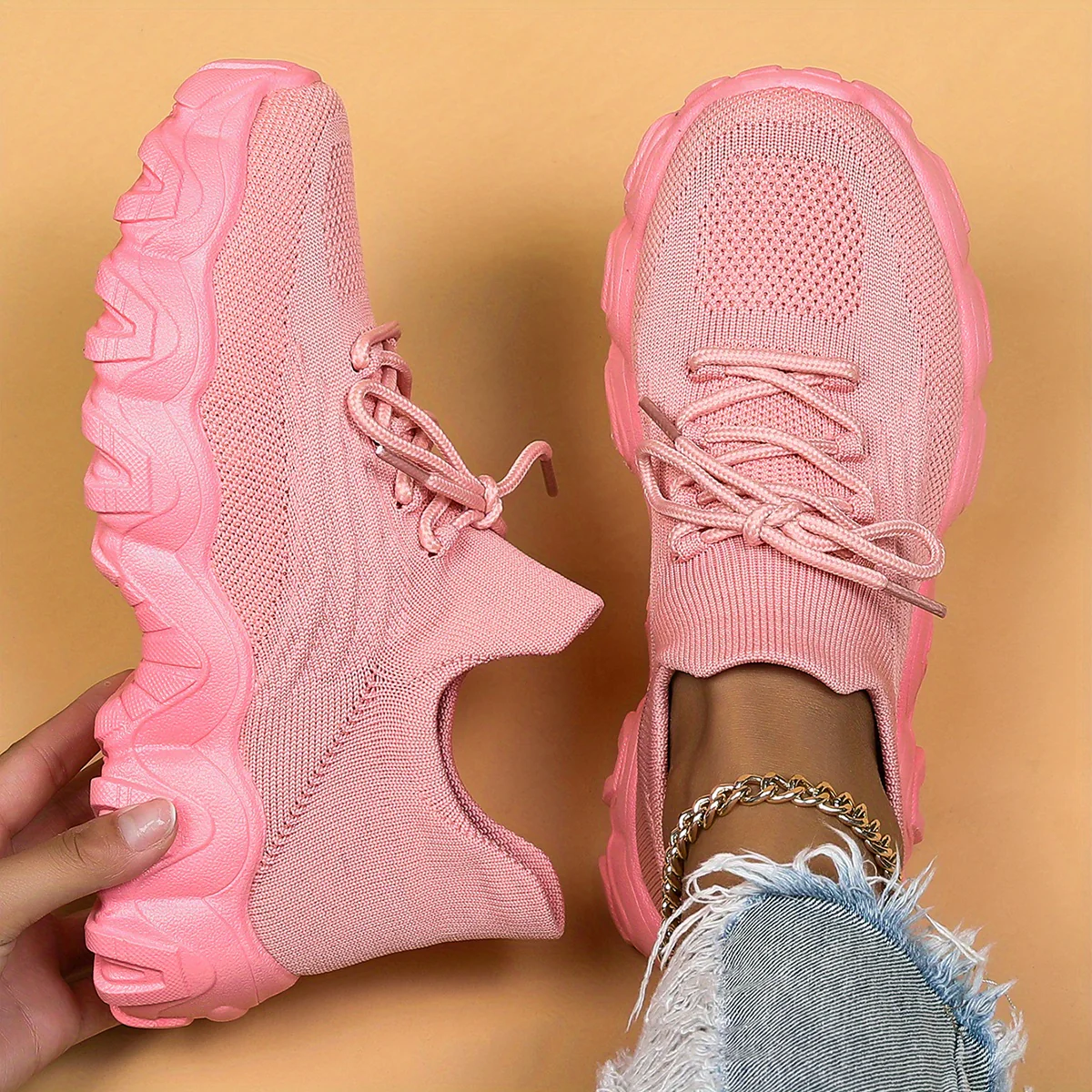Women'S Casual Sports Sneakers, Striped Low Top Slip-On Shoes with Round Toe, Non-Slip Rubber Sole, Fabric Upper & Inner, All-Season Spring Footwear - Image 45