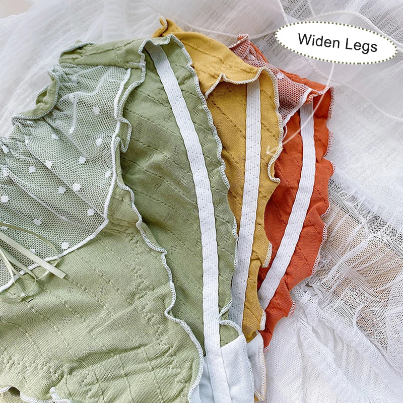 Women's Cotton Panties Large Sizes Sexy Lace Ruffles Bow Sweet Cute Panties Plus Size Female Underwear Cotton Briefs 6XL 7XL - Image 5