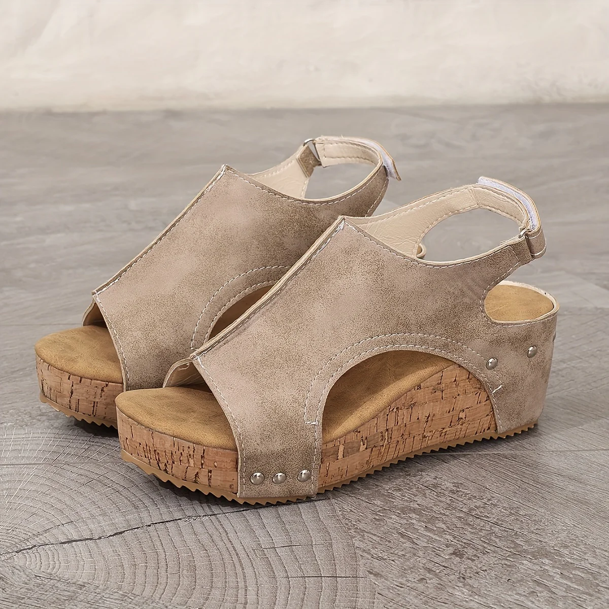 Womens Fashionable Retro Wedge Sandals - Stylish Peep Toe, Adjustable Buckle & Slingback - Comfortable Platform for Casual Summer Outings - Image 7