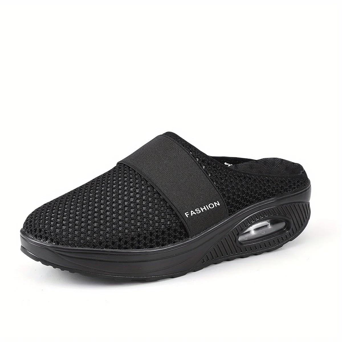 Women's Flying Woven Mesh Sandals, Casual Air Cushion Sole Mules, Breathable & Lightweight Mule Sneakers - Image 35