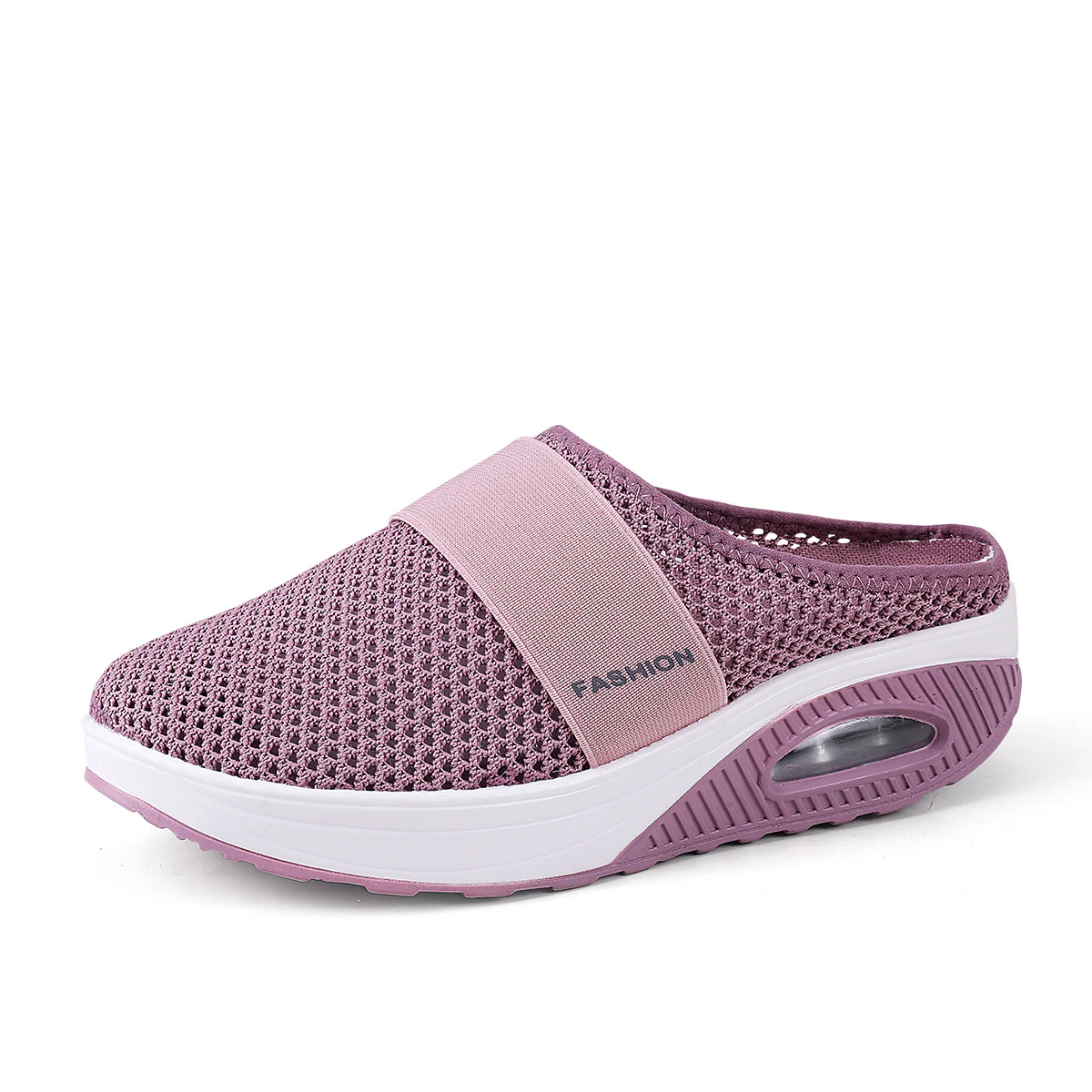 Women's Flying Woven Mesh Sandals, Casual Air Cushion Sole Mules, Breathable & Lightweight Mule Sneakers - Image 52