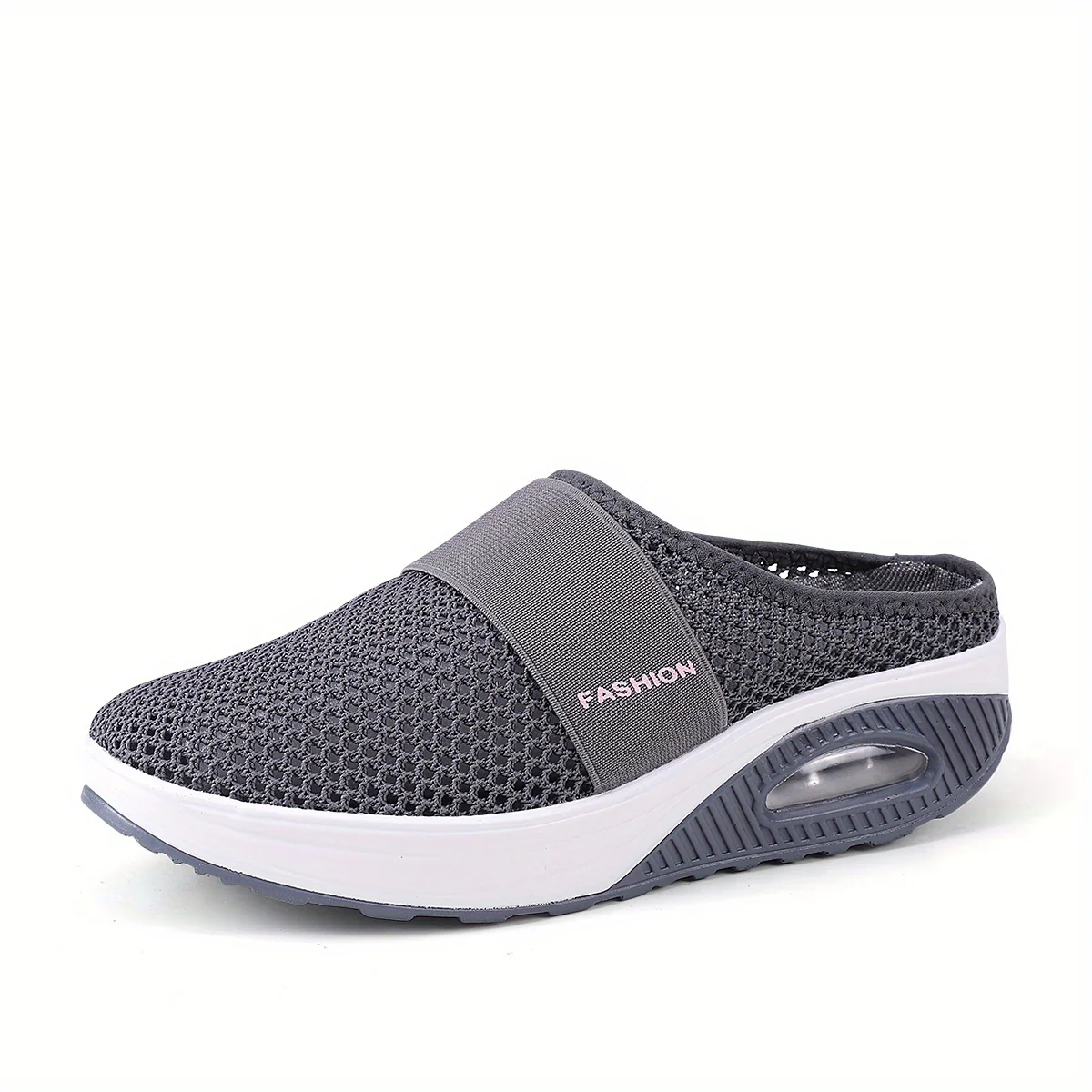 Women's Flying Woven Mesh Sandals, Casual Air Cushion Sole Mules, Breathable & Lightweight Mule Sneakers - Image 60
