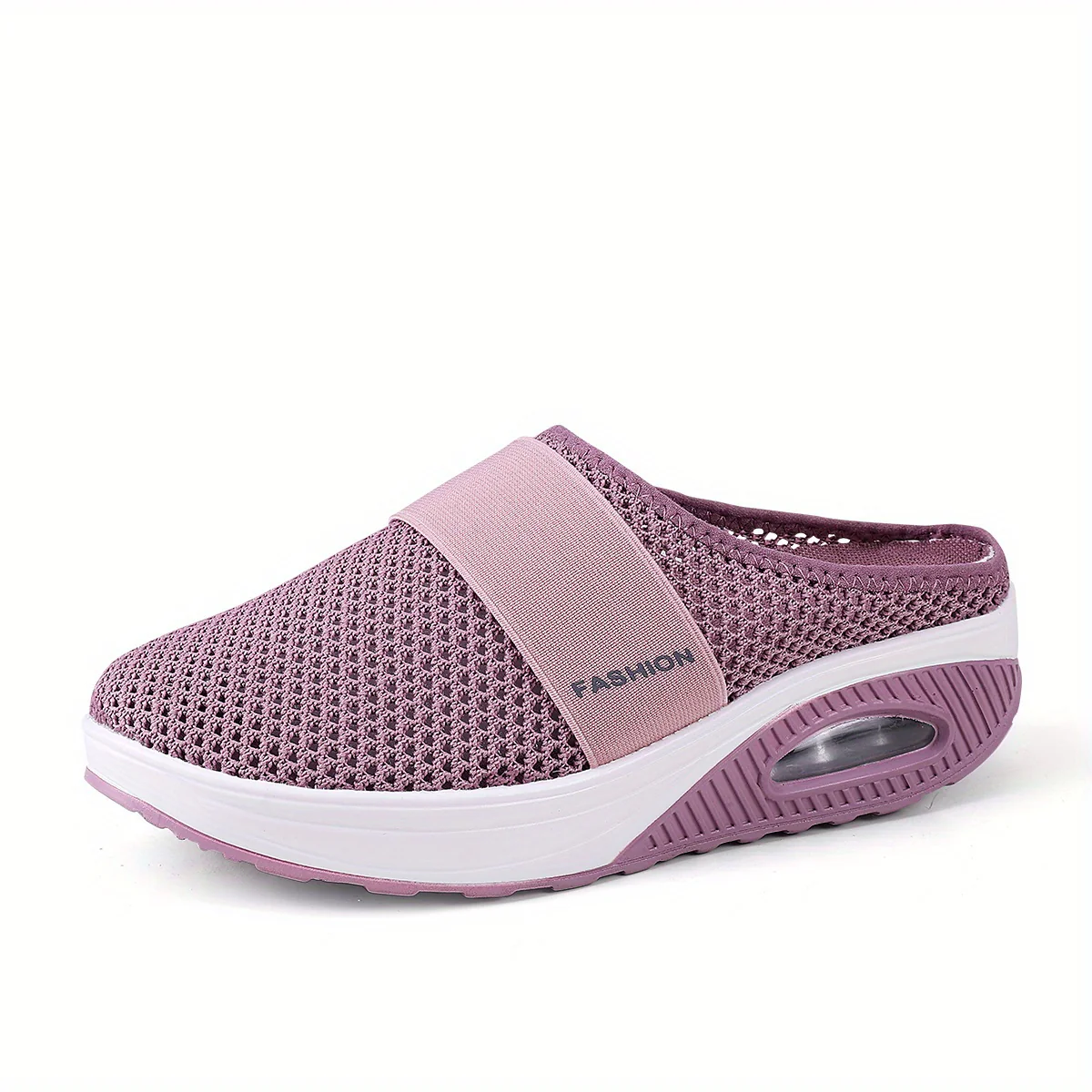 Women's Flying Woven Mesh Sandals, Casual Air Cushion Sole Mules, Breathable & Lightweight Mule Sneakers - Image 62