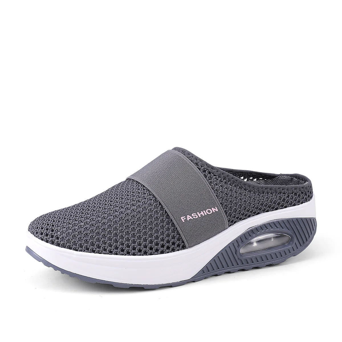 Women's Flying Woven Mesh Sandals, Casual Air Cushion Sole Mules, Breathable & Lightweight Mule Sneakers - Image 80