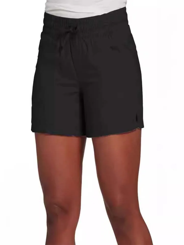 Women's High Waist Lace Up Shorts Casual Straight Pants Comfortable Monochromatic Summer New 2022 - Image 10