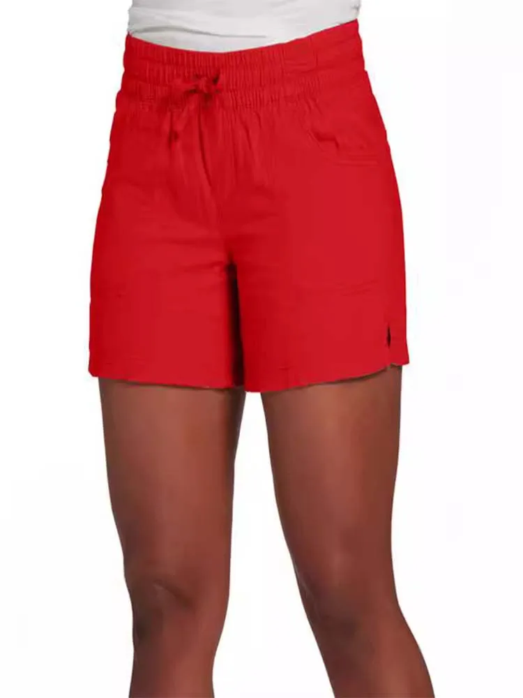 Women's High Waist Lace Up Shorts Casual Straight Pants Comfortable Monochromatic Summer New 2022 - Image 11