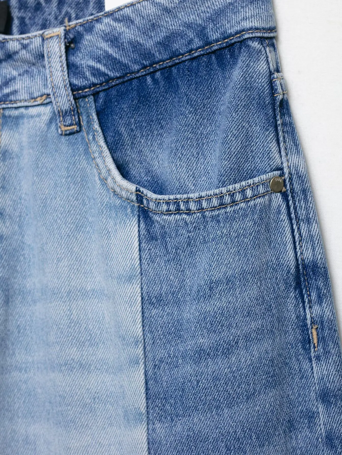 Women's Jeans 2025 Women's New Pants Women's Spliced High Waist Wide Leg Jeans - Image 10