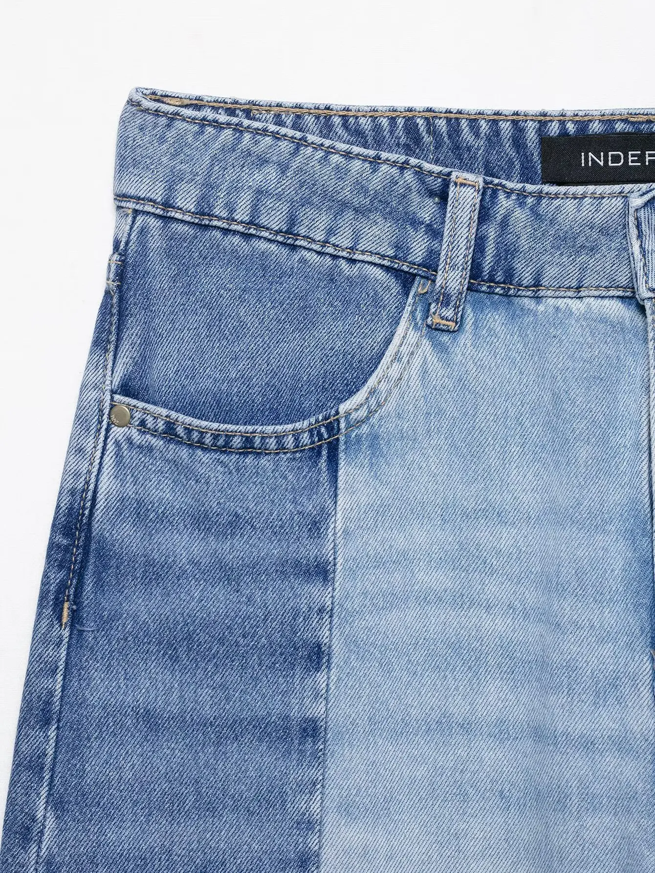 Women's Jeans 2025 Women's New Pants Women's Spliced High Waist Wide Leg Jeans - Image 11