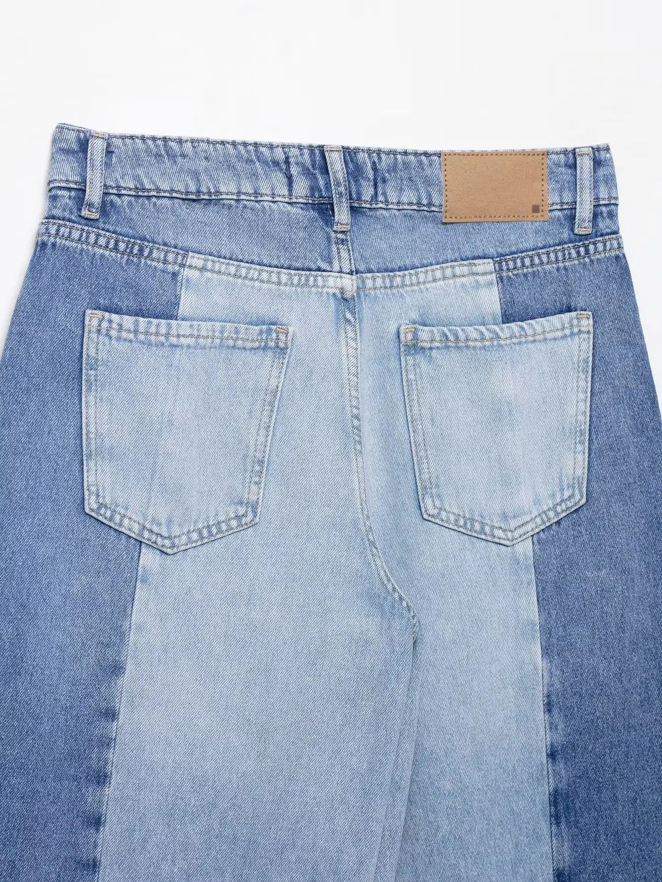 Women's Jeans 2025 Women's New Pants Women's Spliced High Waist Wide Leg Jeans - Image 4
