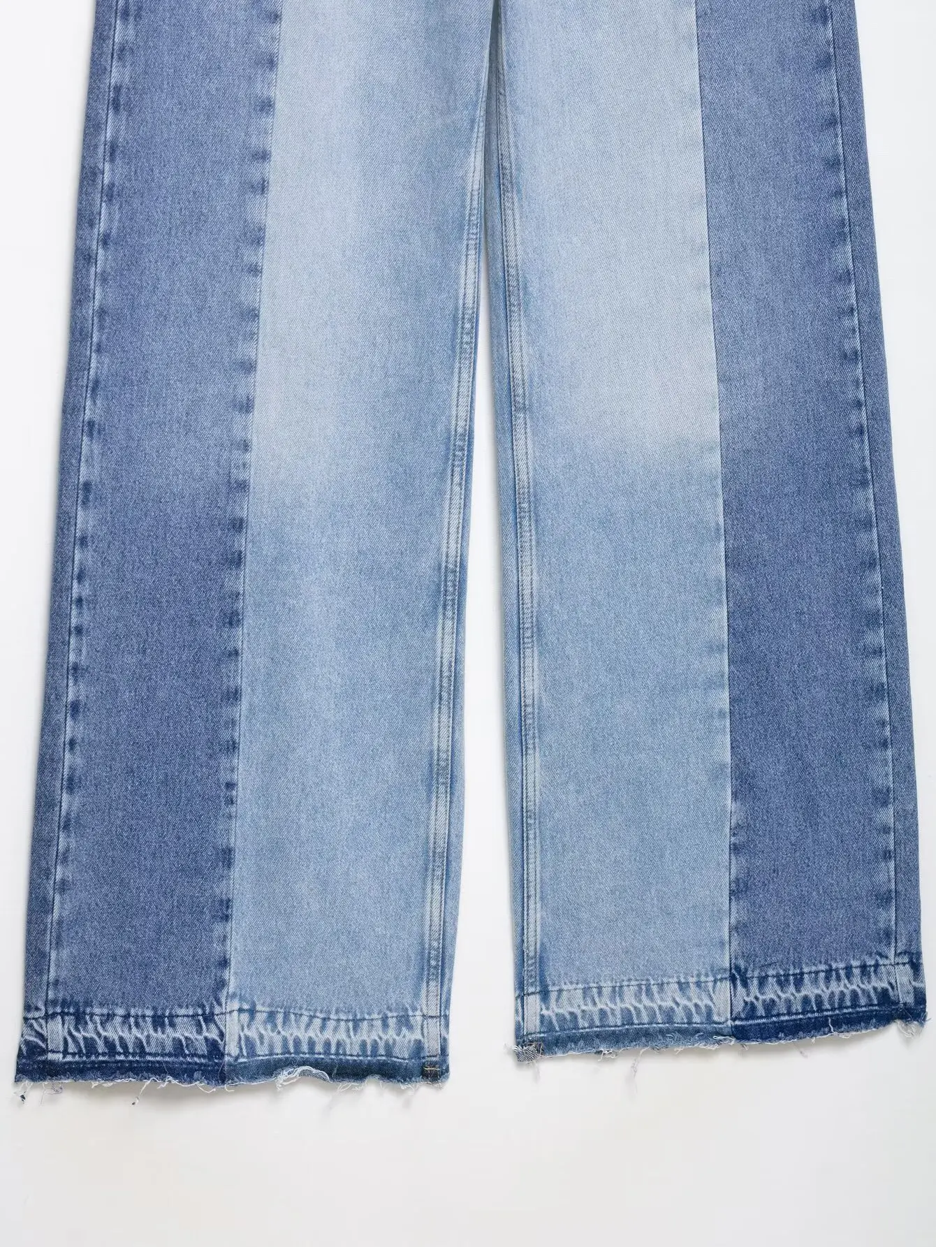 Women's Jeans 2025 Women's New Pants Women's Spliced High Waist Wide Leg Jeans - Image 6