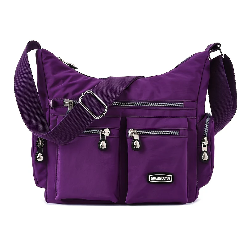 Women's Lightweight Casual Crossbody Nylon Fabric Small Bag Zippered Coin Purse