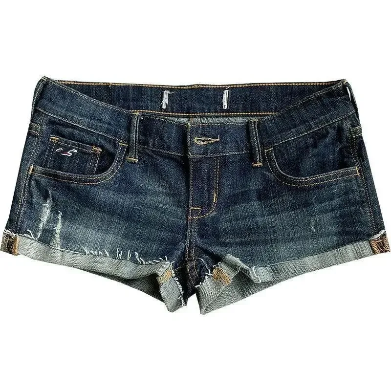 Women's Low Rise Elastic Tight Curled Denim Shorts Summer New Hot Girl Street Casual Hip Wrap Sexy Mini Shorts Female - Image 6