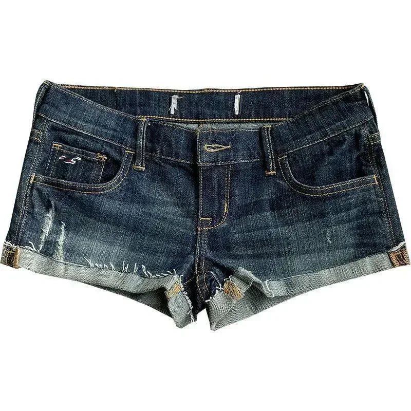Women's Low Rise Elastic Tight Curled Denim Shorts Summer New Hot Girl Street Casual Hip Wrap Sexy Mini Shorts Female - Image 7
