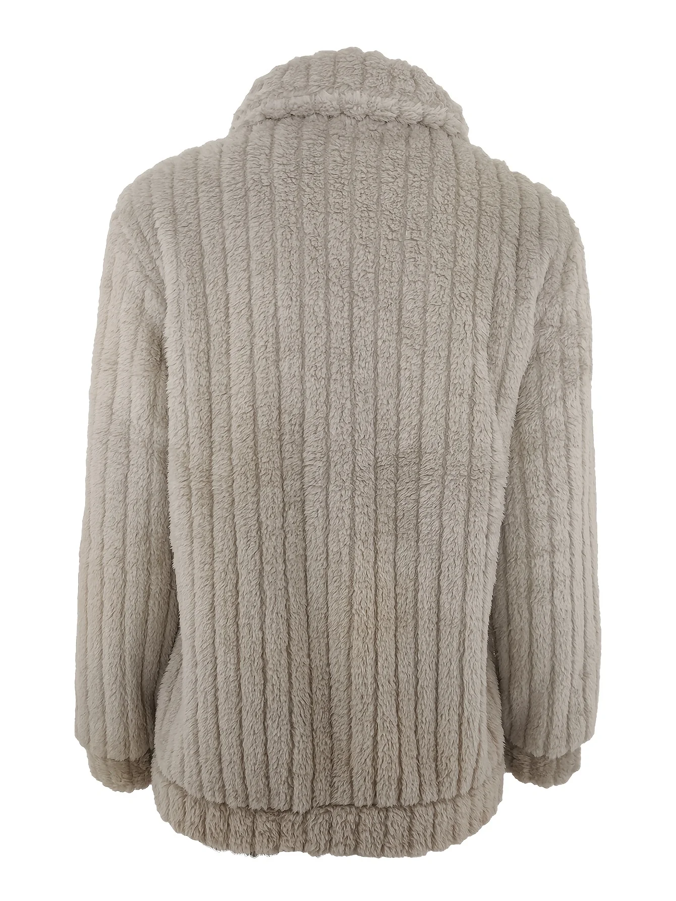 Women's Luxurious Fuzzy Coat - Toasty Elegance, Chic Open Front Design, Long Sleeve Comfort, Versatile for Casual & Formal Occasions - Cozy Fashion Outerwear - Image 6