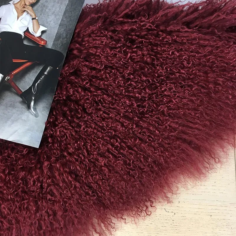 Womens Natural Mongolian Lamb Fur Coat Short Winter Real Sheep Fur Jacket Ladies Genuine Sheepskin Coats - Image 13