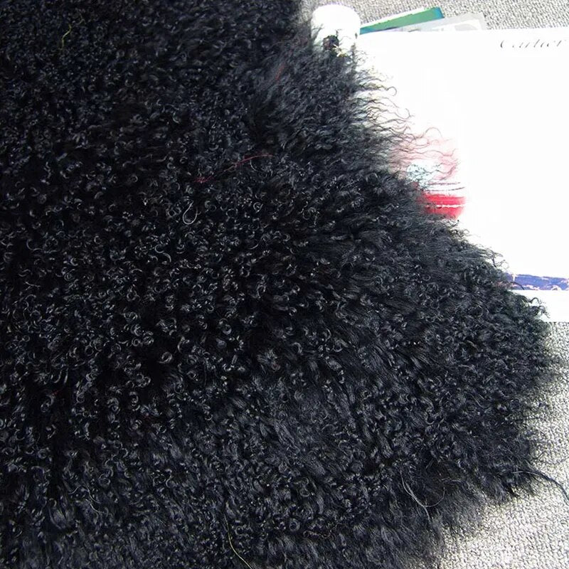 Womens Natural Mongolian Lamb Fur Coat Short Winter Real Sheep Fur Jacket Ladies Genuine Sheepskin Coats - Image 5